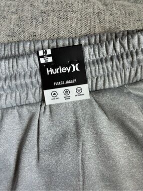 Hurley Men's Heather Gray Fleece Joggers